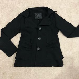 Black pea coat jacket